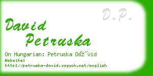 david petruska business card
